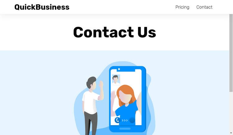 Idea Burst contact page